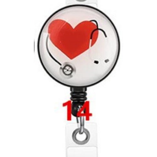 Wholesale Easy Pull Button Nurse Retractable Badge Scroll ABS Keychain